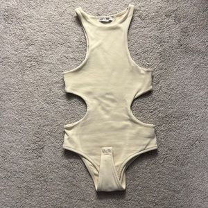 Zara Small Cream Bodysuit in a Size Small!